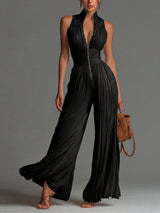 Cordelia | Pleated Wide-Leg Jumpsuit