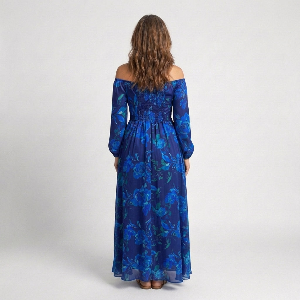 Judith | Off-Shoulder Floral Maxi Dress