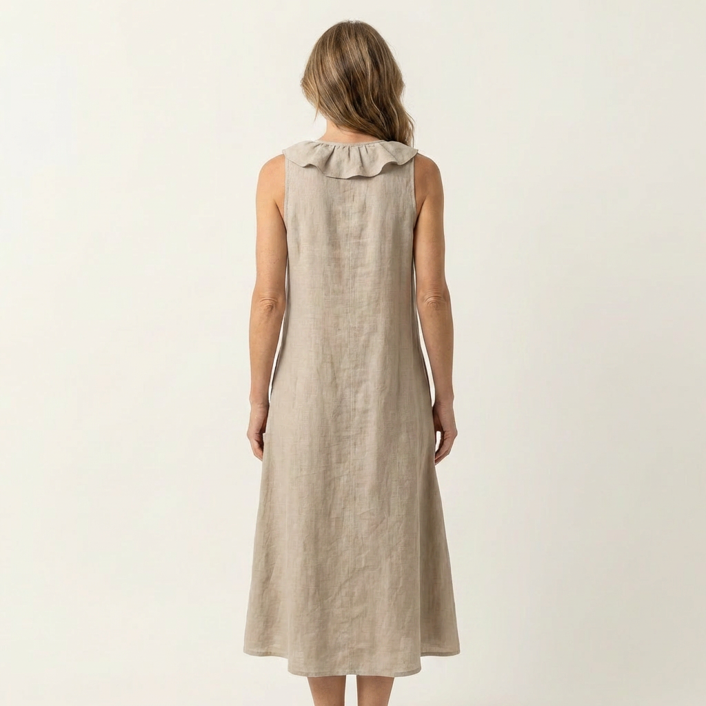 Tansy | Flowing Ruffle-Front Maxi Dress