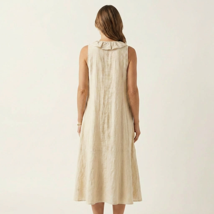 Tansy | Flowing Ruffle-Front Maxi Dress