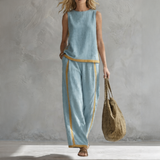 Pippa | Relaxed Contrast-Trim Two-Piece Set