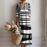 Noreen | Bold Striped Midi Dress