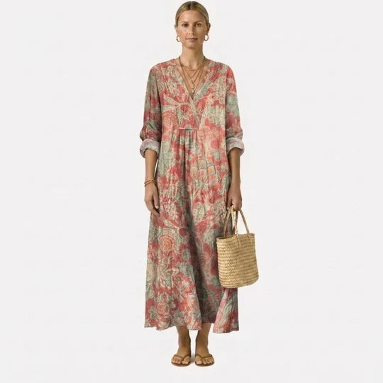 Amabel | Blossom-Print Midi Dress
