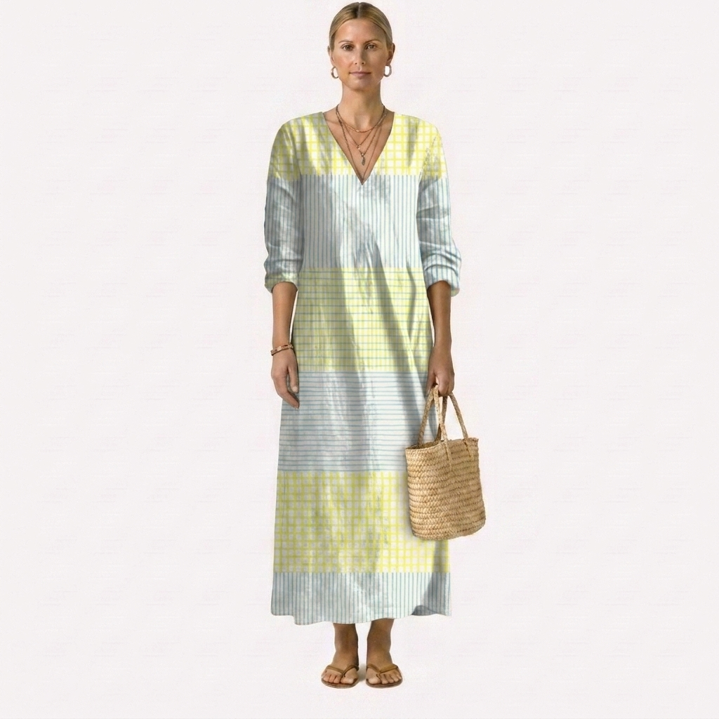 Esther | Relaxed V-Neck Midi Dress