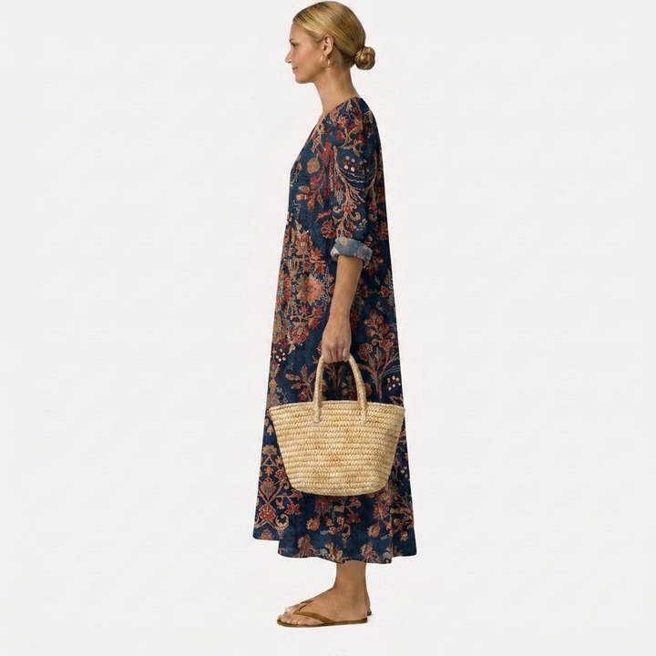 Lilian | Bohemian Floral Midi Dress