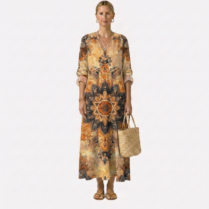 Lorelei | Artisan Print Midi Dress