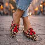 Cosima | Pointed-Toe Tassel Mules