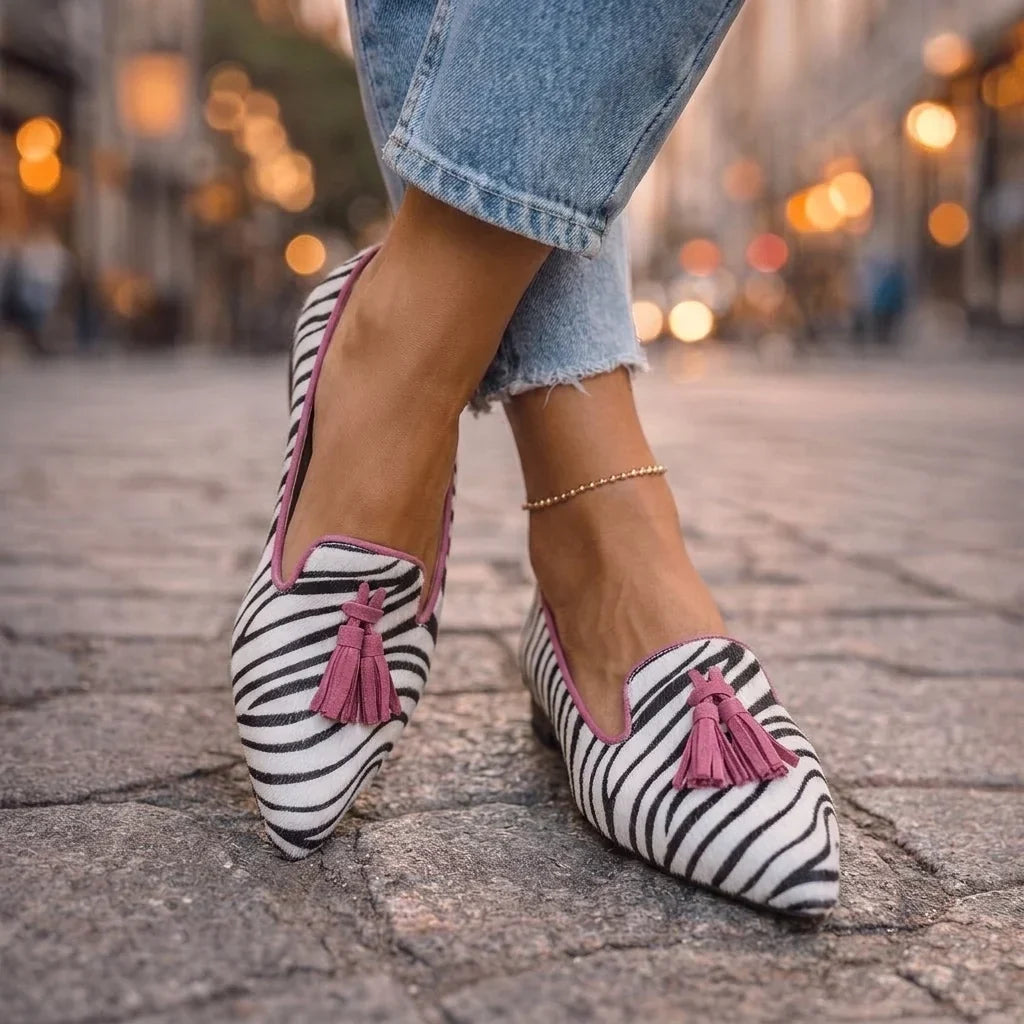 Gloria | Tasselled Pointed Loafers