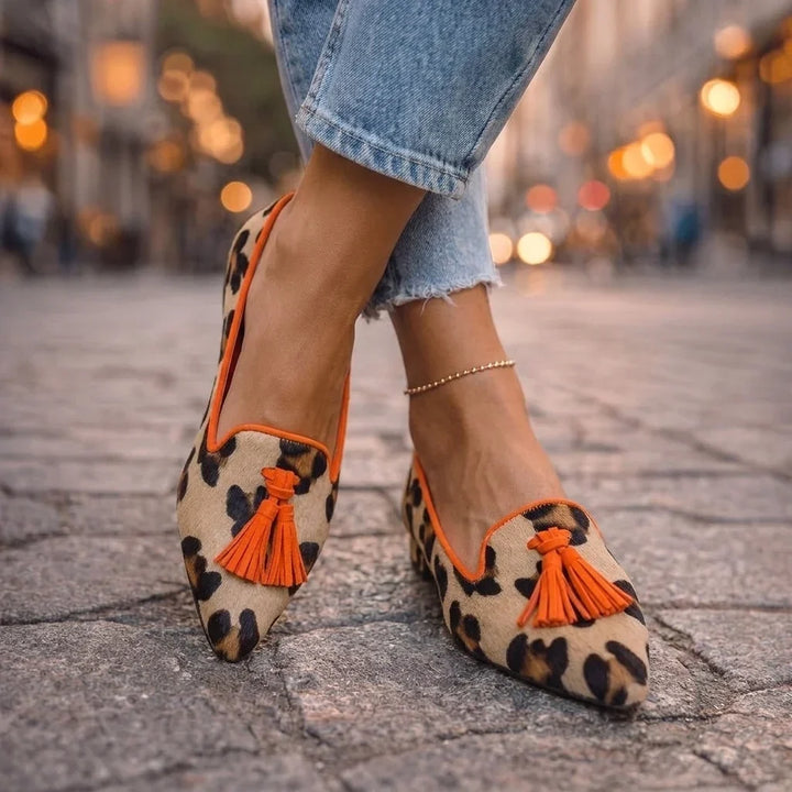 Gabrielle | Pointed-Toe Tassel Flats