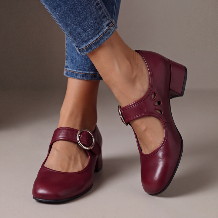 Elowen | Buckle Block-Heel Mary Janes