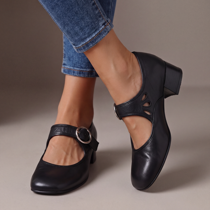 Elowen | Buckle Block-Heel Mary Janes