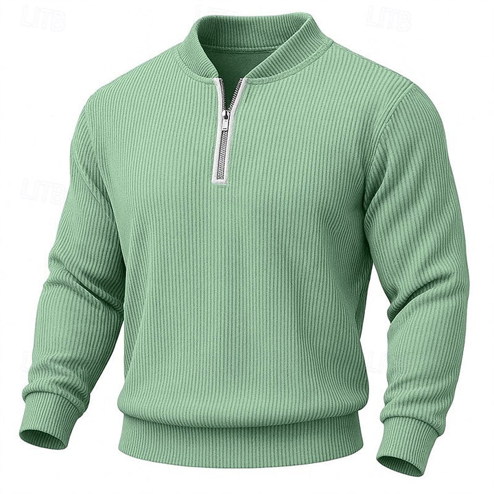 Warren | Ribbed Quarter-Zip Pullover