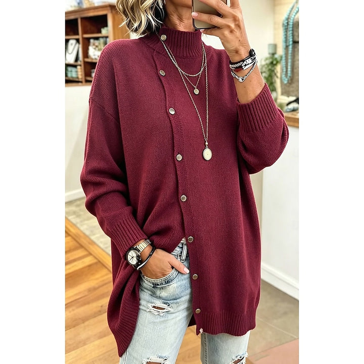 Sylvia | Longline Button-Front Cardigan