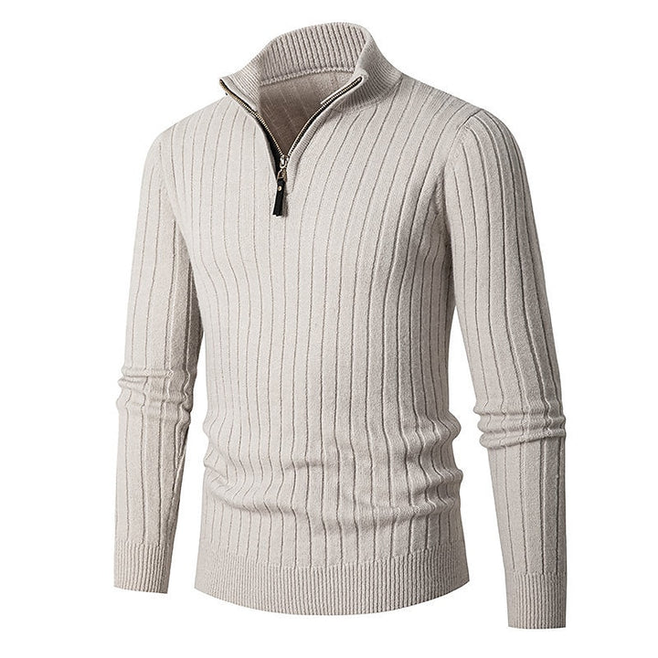 Elliot | Ribbed Quarter-Zip Sweater