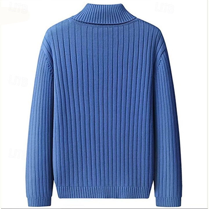 Julian | Ribbed High-Neck Jumper
