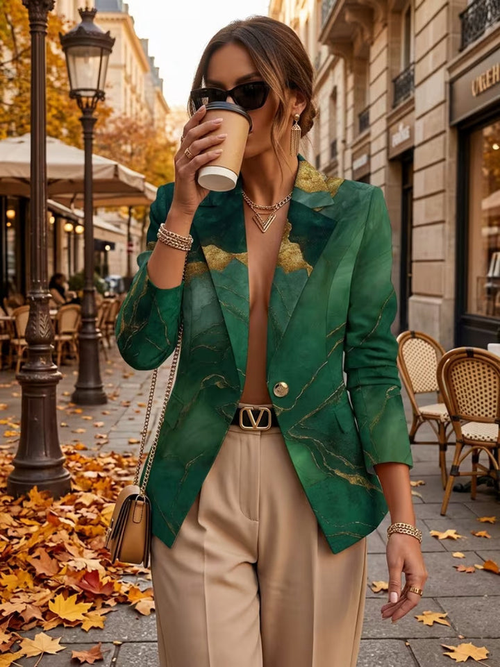 Emmaline | Marbled Tailored Blazer