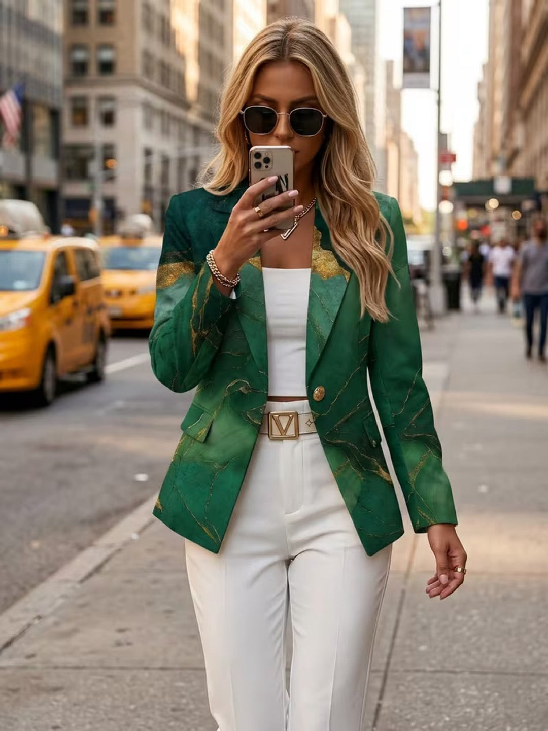 Emmaline | Marbled Tailored Blazer