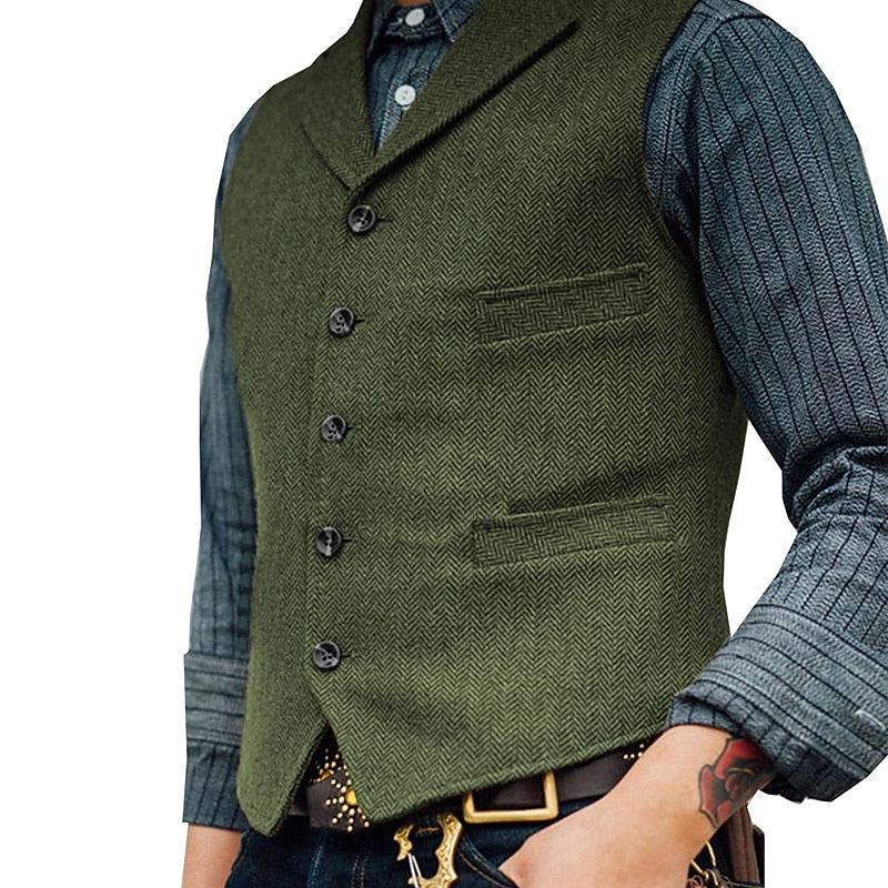 Ambrose | Classic Herringbone Waistcoat