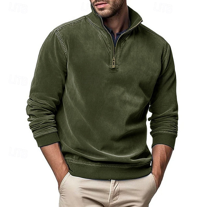 Weston | Washed Quarter-Zip Sweatshirt