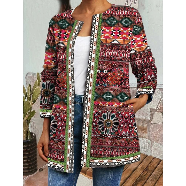 Ainsley | Open-Front Patterned Jacket