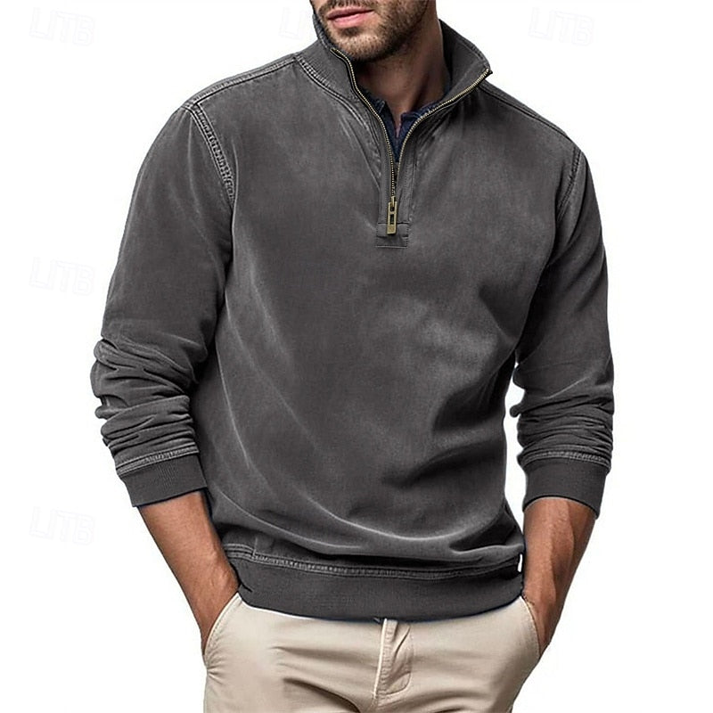 Weston | Washed Quarter-Zip Sweatshirt