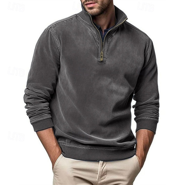 Weston | Washed Quarter-Zip Sweatshirt