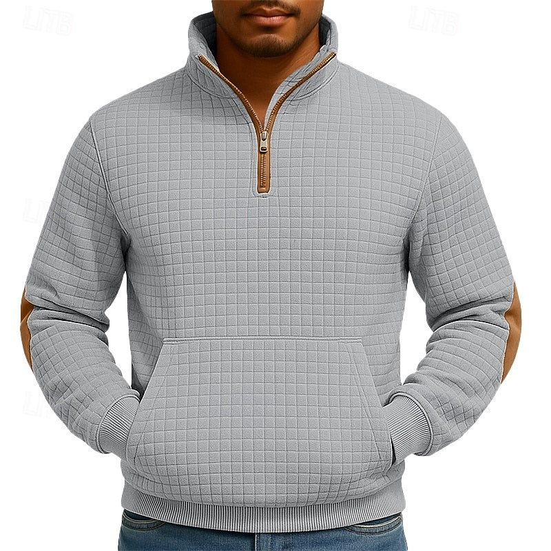 Weston | Textured Quarter-Zip Sweatshirt