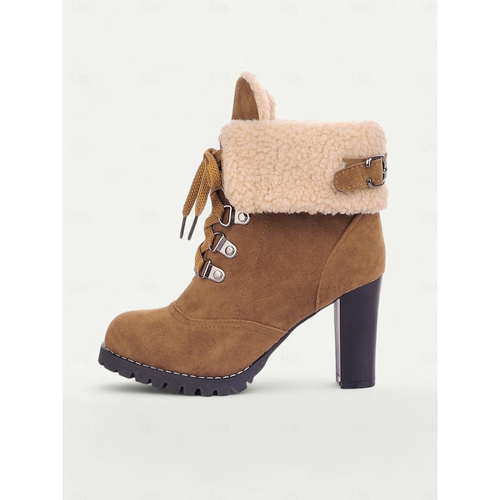 Lorena | Cosy Lace-Up Heeled Winter Boots
