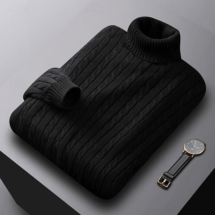 Sebastian | Cable-Knit Turtleneck Jumper