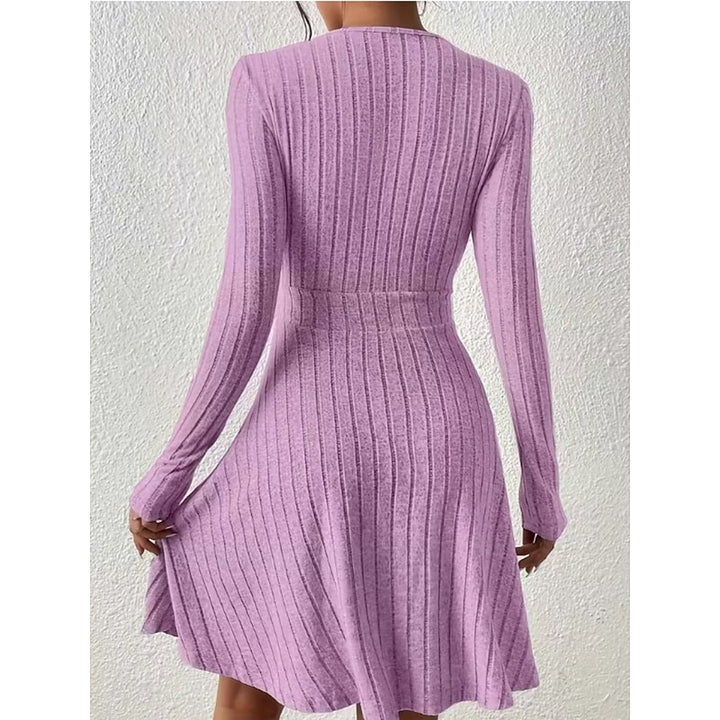 Hannah | Ribbed Wrap-Front Dress