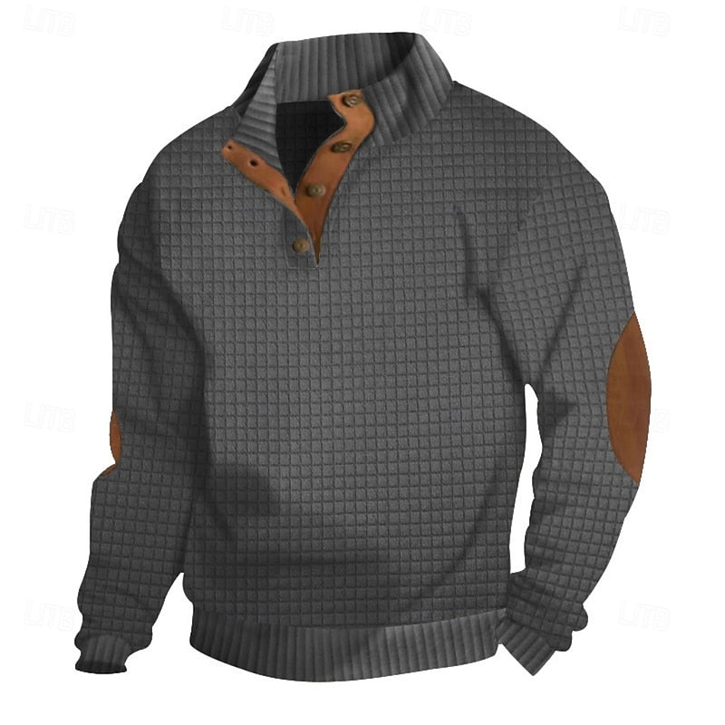 Warren | Textured Stand-Collar Sweatshirt