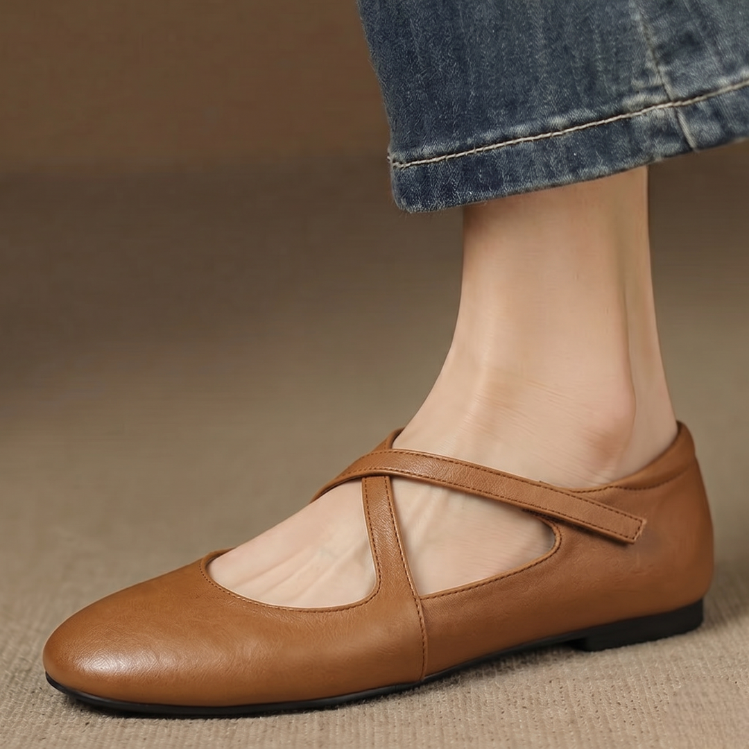 Cara | Crossover Strap Flats