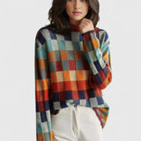 Heather | Cosy Checkered Jumper