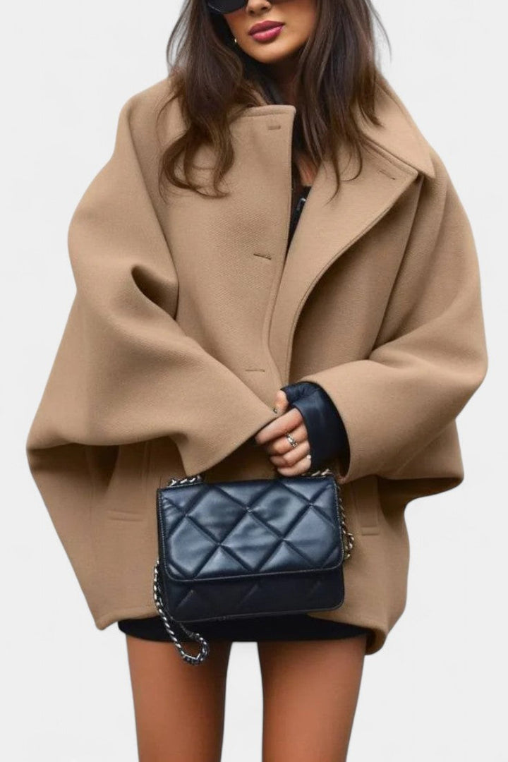 Verena | Draped Batwing Coat