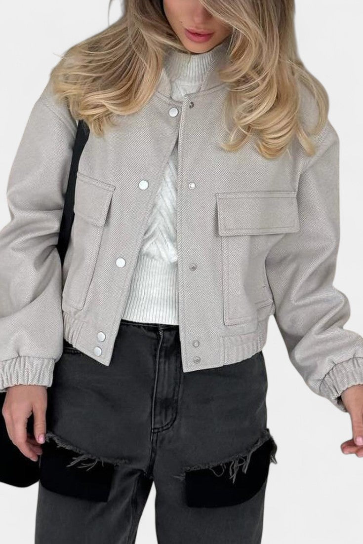 Yvette | Cropped Bomber Jacket