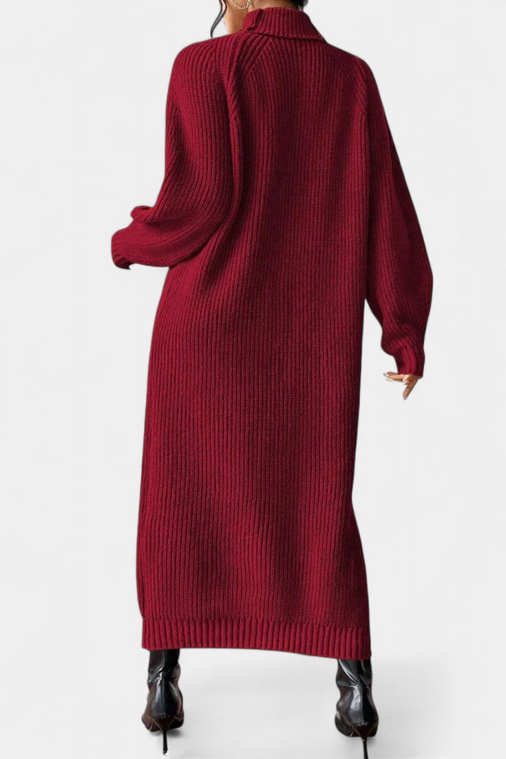 Cordis | Turtleneck Knit Midi Dress