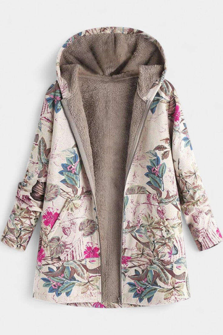 Prudence | Cosy Hooded Patchwork Coat