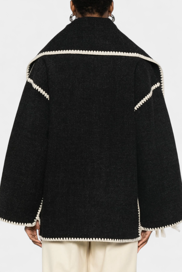 Aurelie | Scarf-Collar Wrap Coat
