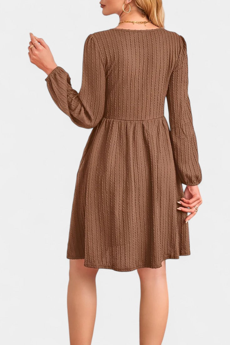 Emily | Textured A-Line Dress