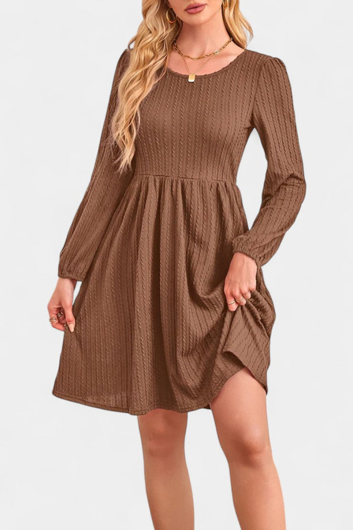 Emily | Textured A-Line Dress