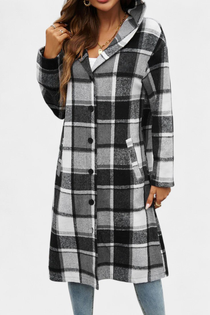 Odile | Hooded Check Jacket