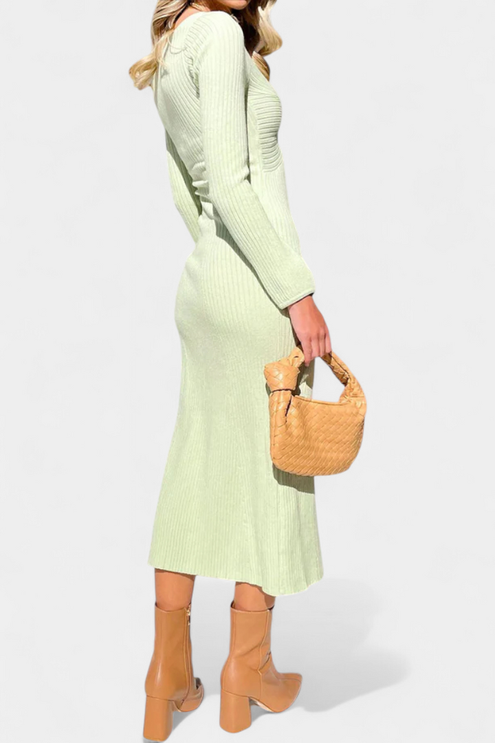 Bethany | Twist-Front Fitted Maxi Dress