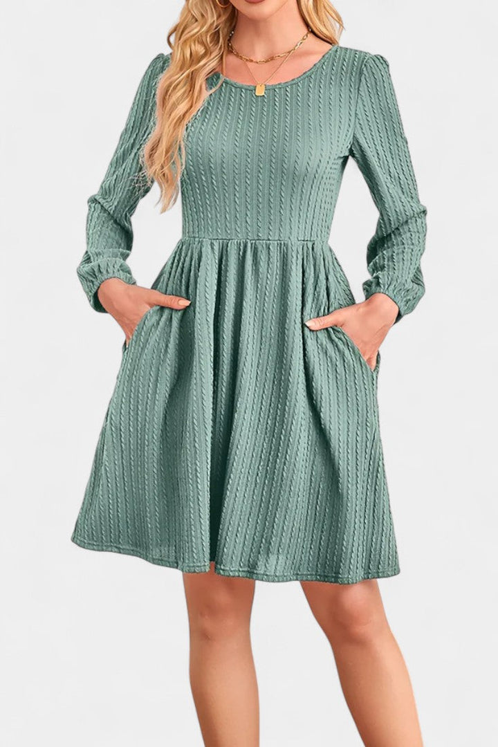 Emily | Textured A-Line Dress