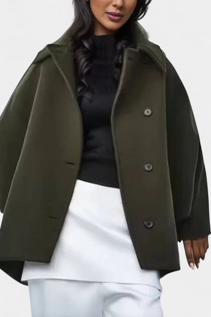 Verena | Draped Batwing Coat