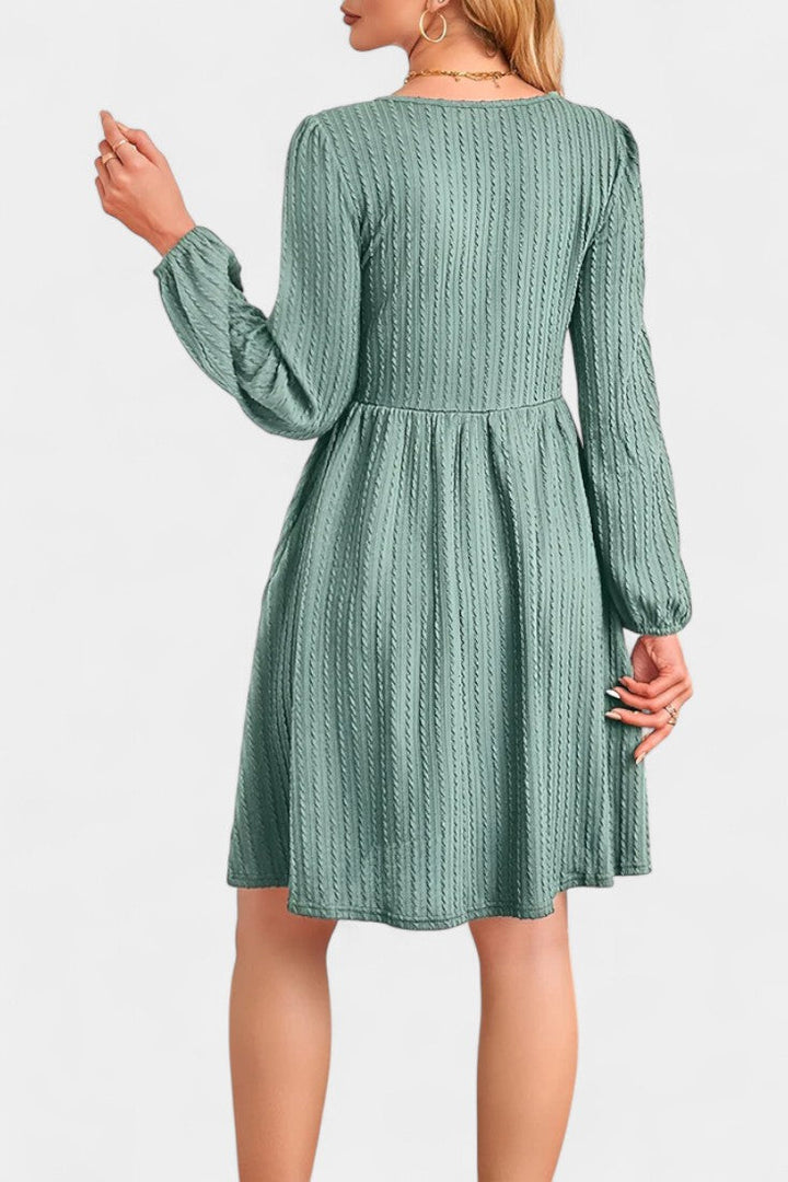 Emily | Textured A-Line Dress