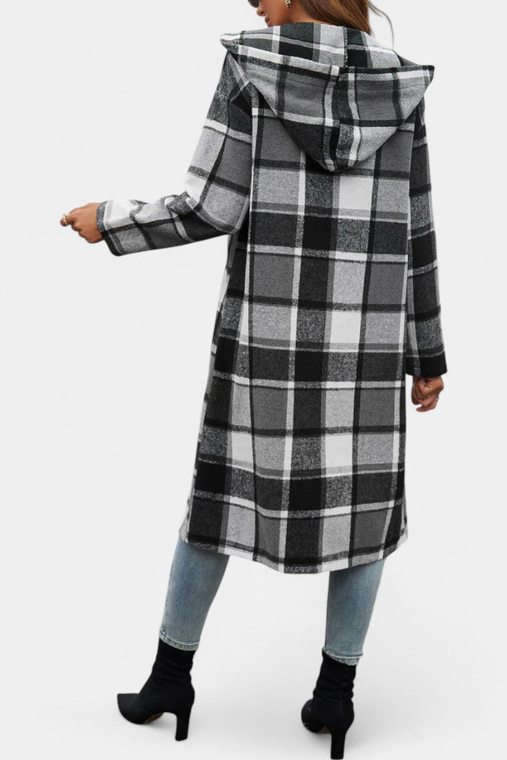 Odile | Hooded Check Jacket