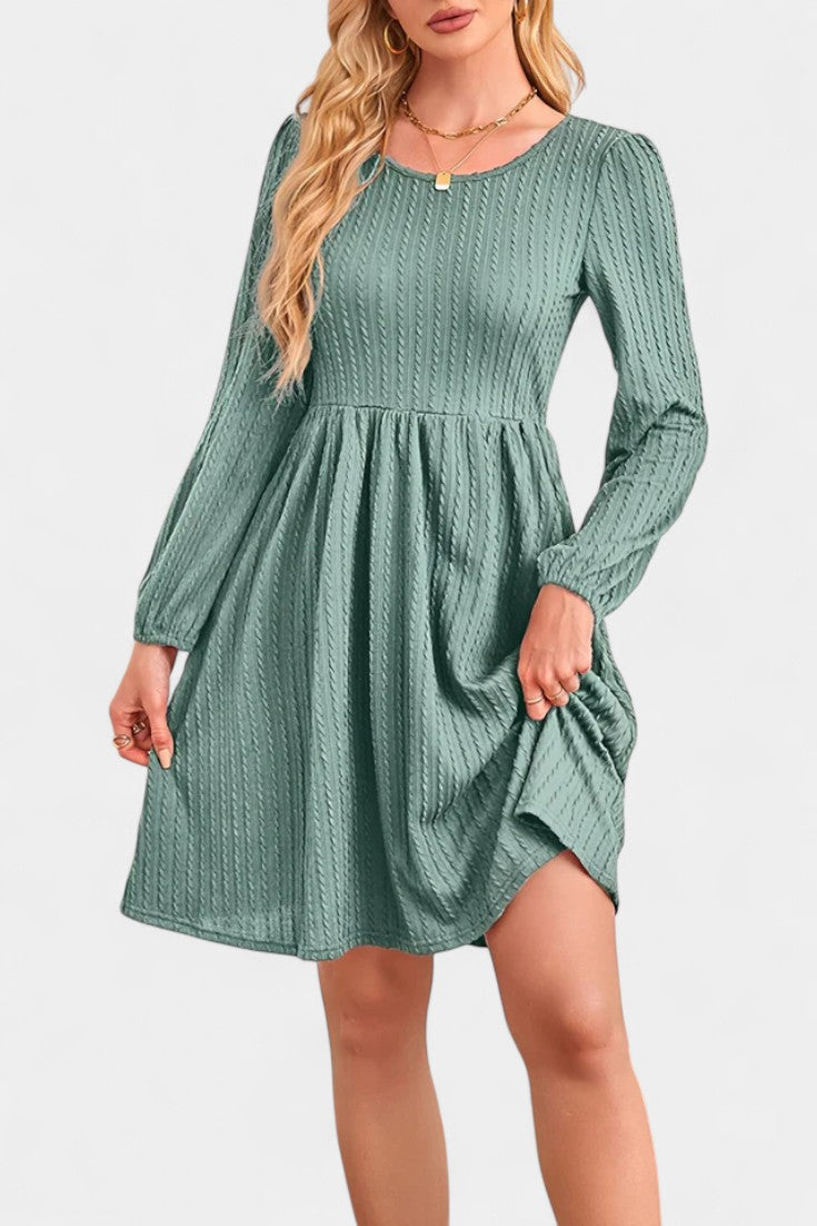 Emily | Textured A-Line Dress