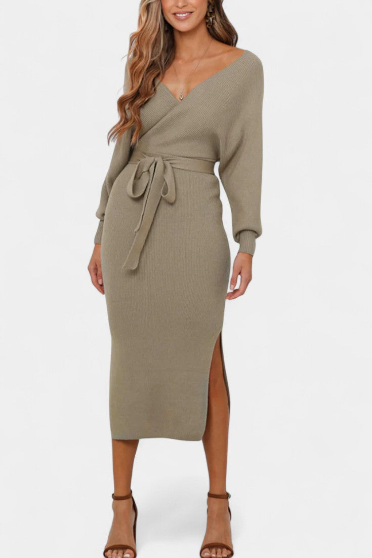 Everly | Wrap-Back Midi Dress
