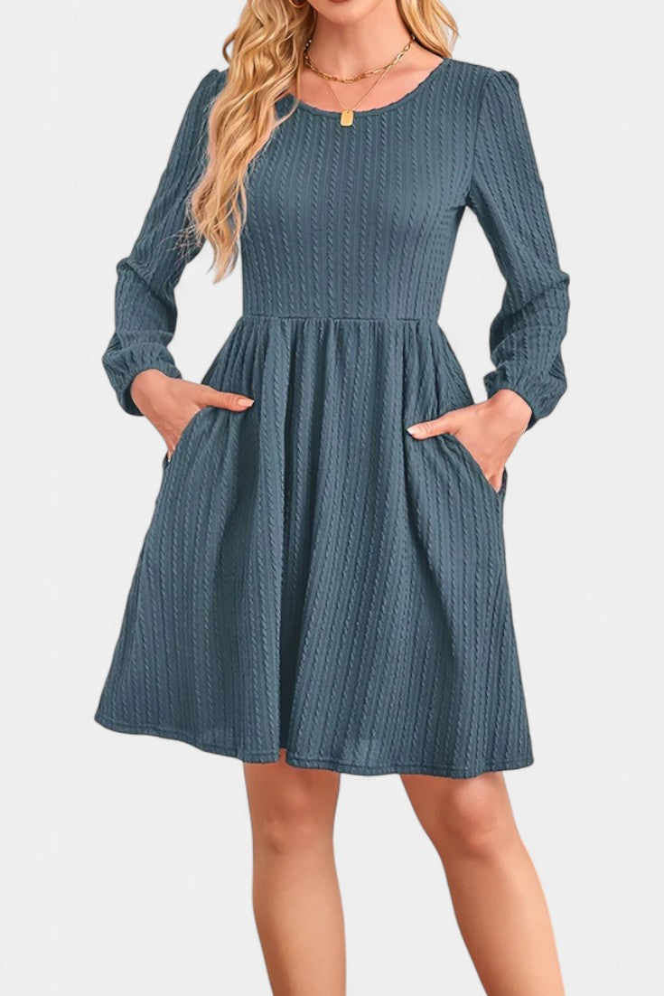 Emily | Textured A-Line Dress