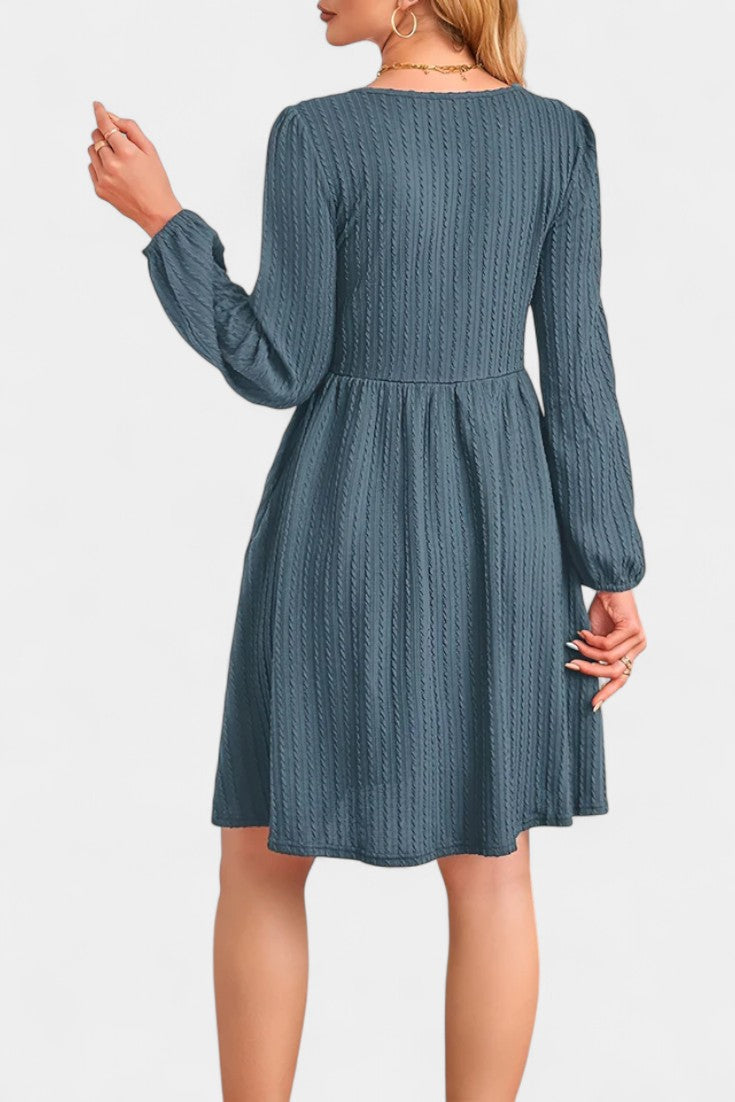 Emily | Textured A-Line Dress